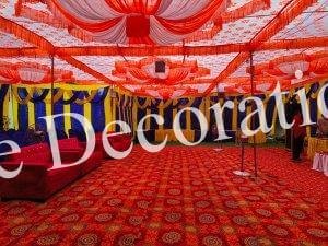 Blue yellow Tent